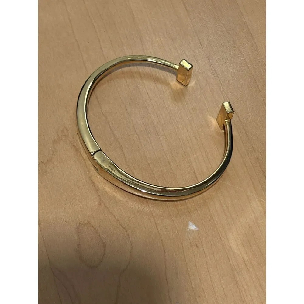 Kate Spade New York Lavender Enamel Raising The Bar Pave Bangle Bracelet EUC - Picture 4 of 8